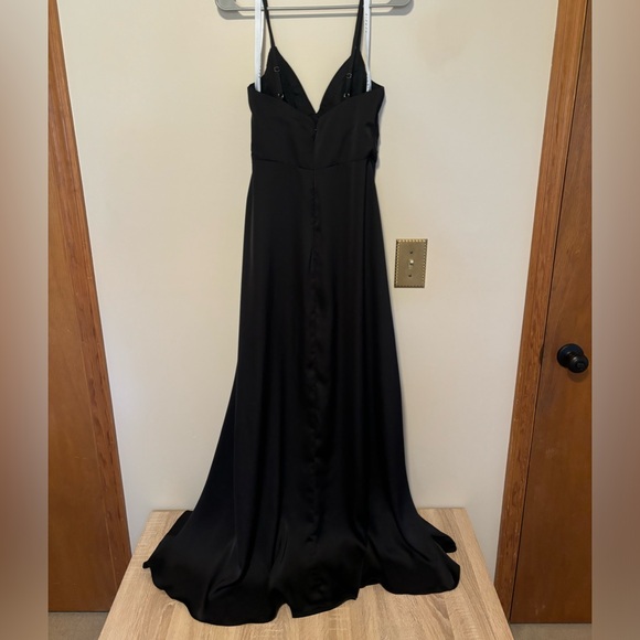 Azazie Vivi Bridesmaid Dress in Black - Size 6 - Picture 9 of 10